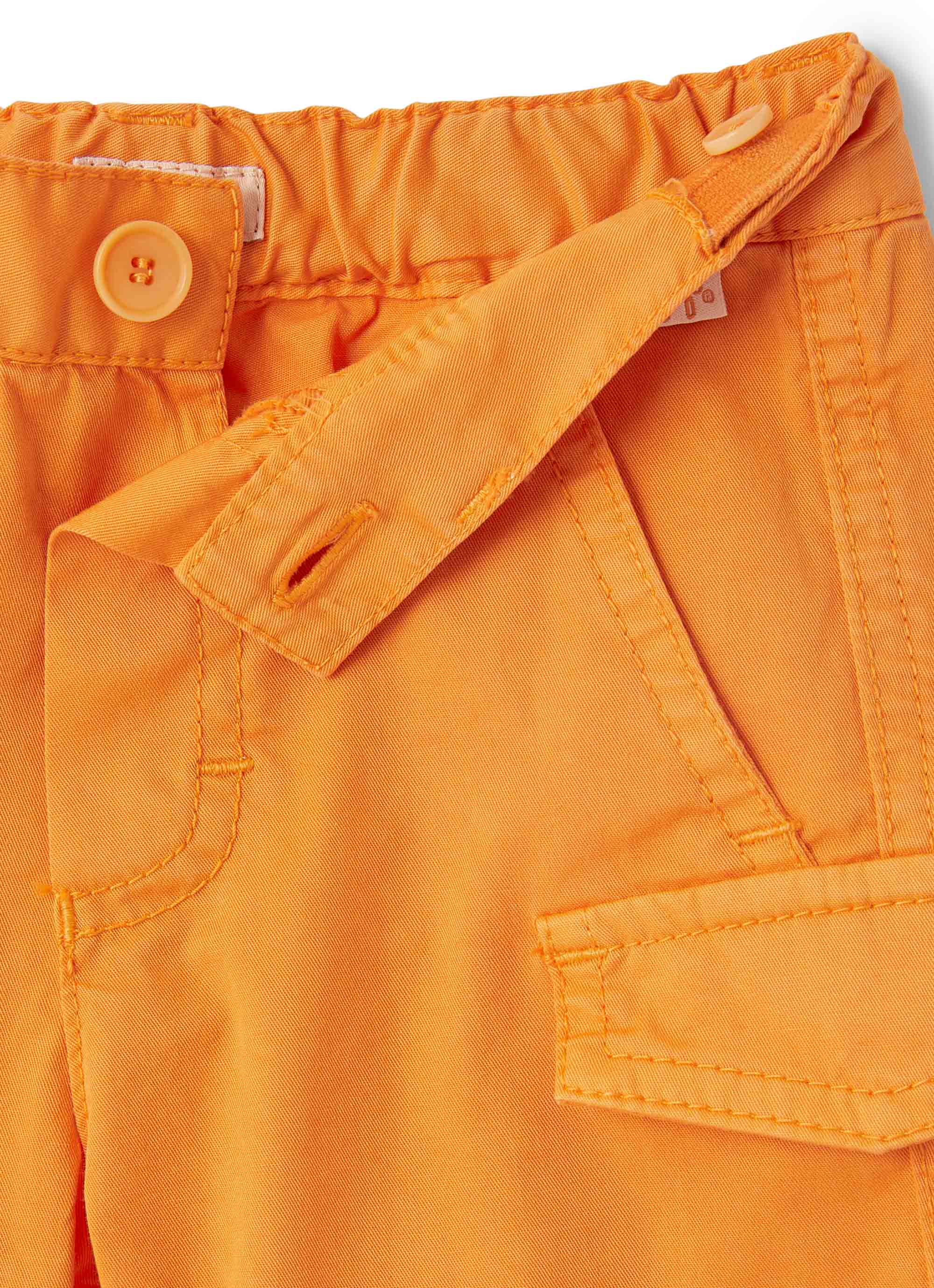 bermuda in gabardine arancione