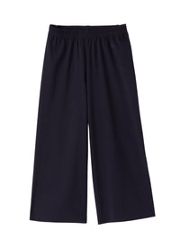 Culotte skirt with elasticated waistband - Blue