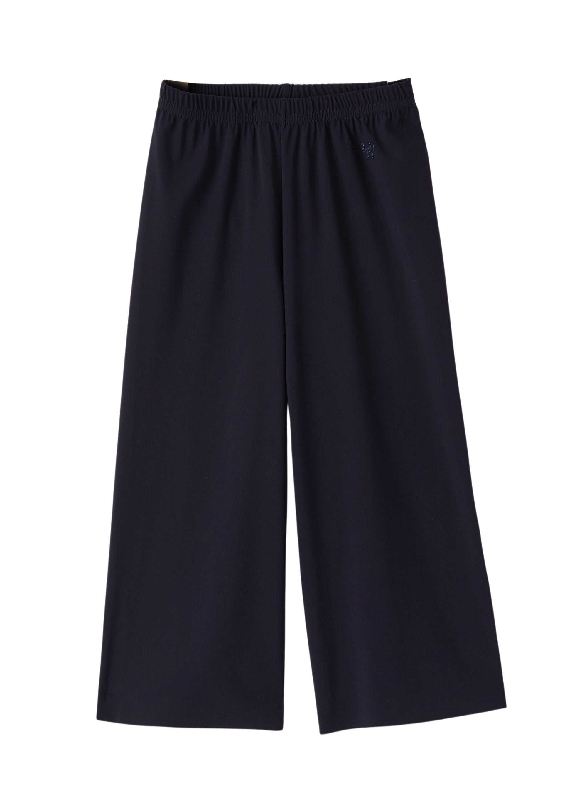 Culotte skirt with elasticated waistband - Blue