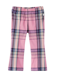 pantalone in cotone madras rosa