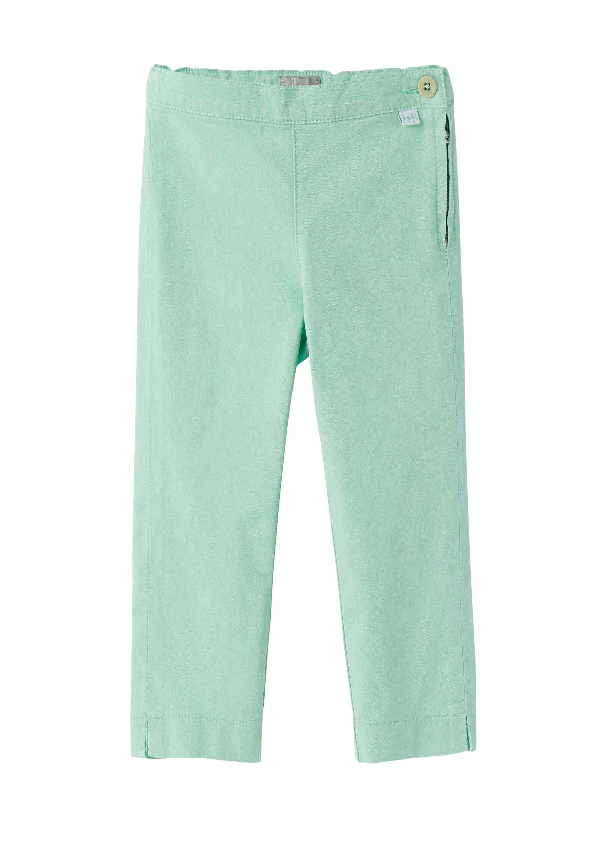 pantalone capri ankle verde acqua