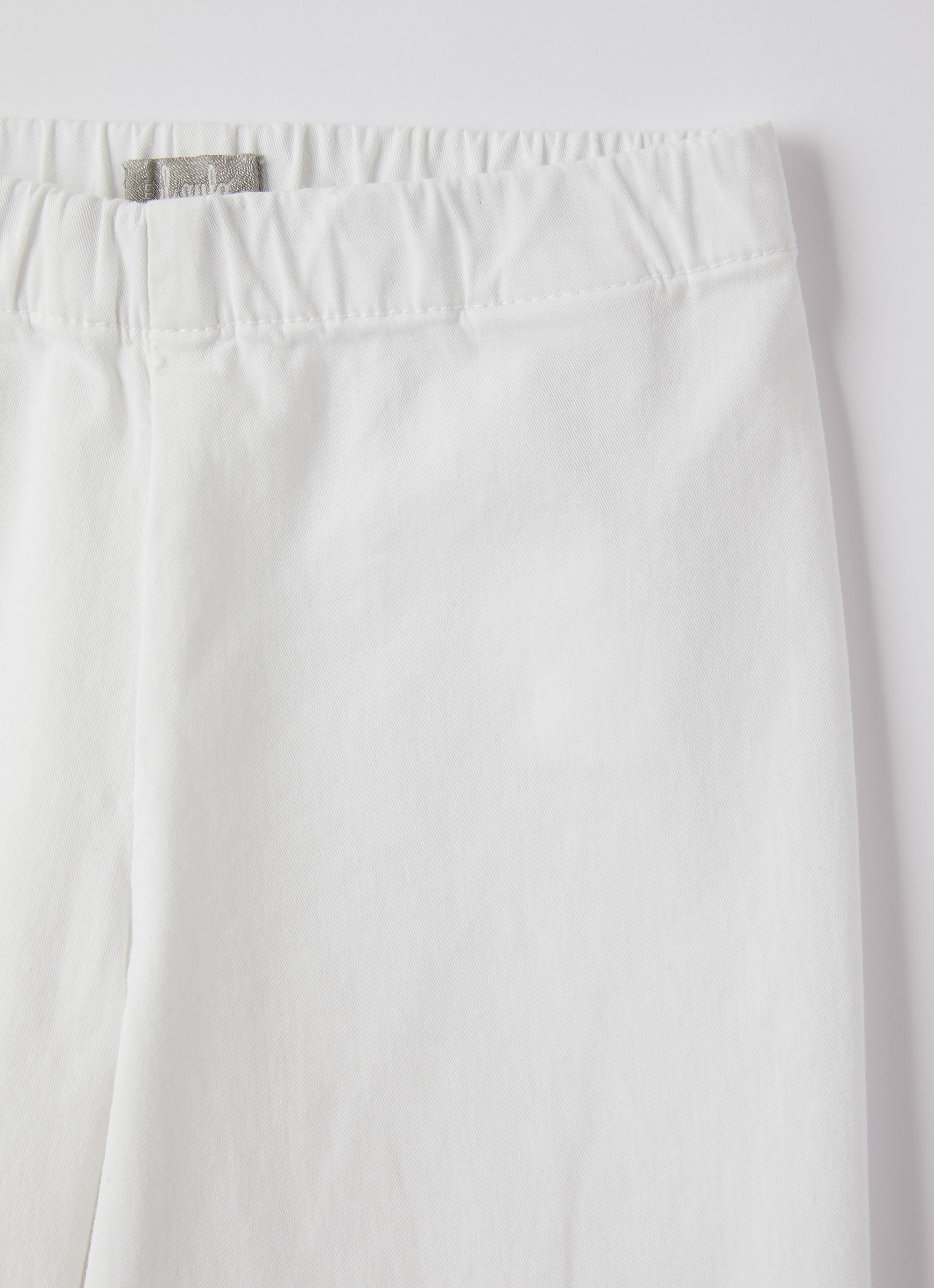 Pantalon culotte à ceinture élastiquée - Bianco