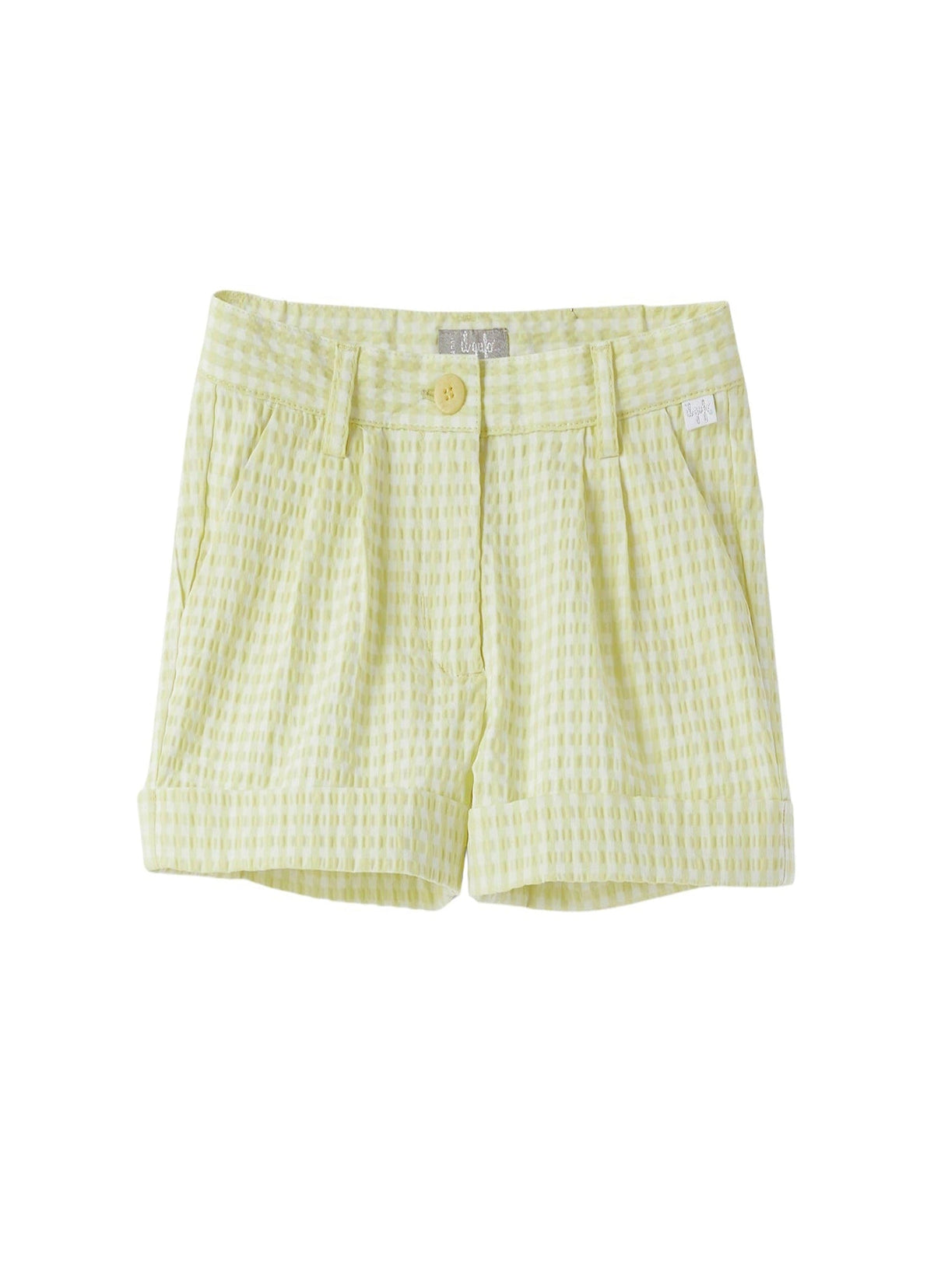 ps008c3125_201 // DOUBLON FUSION /// DOUBLON DEVIENT OK PICS / bermuda giallo in seersucker di cotone