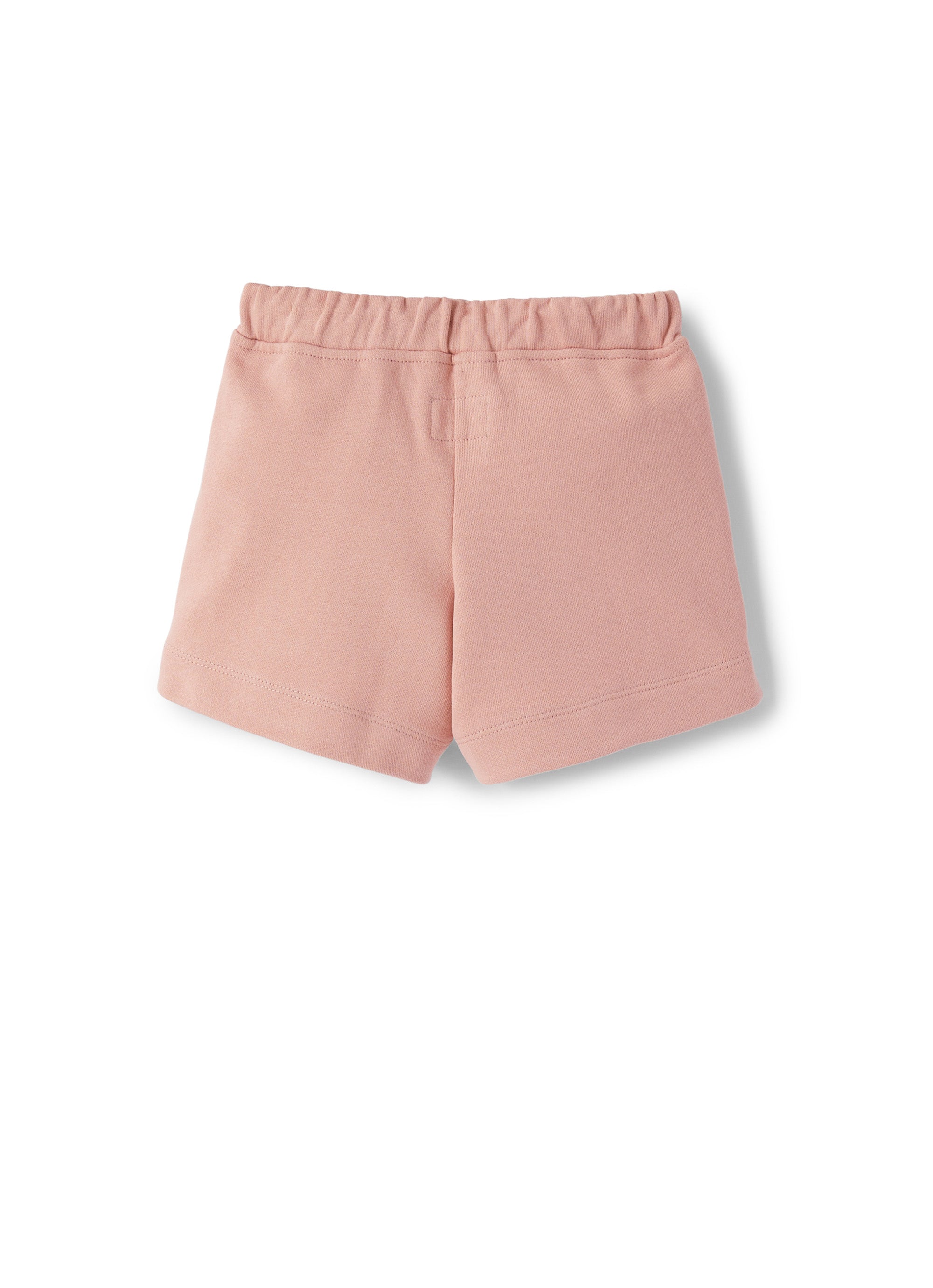 short in cotone rosa con logo IG