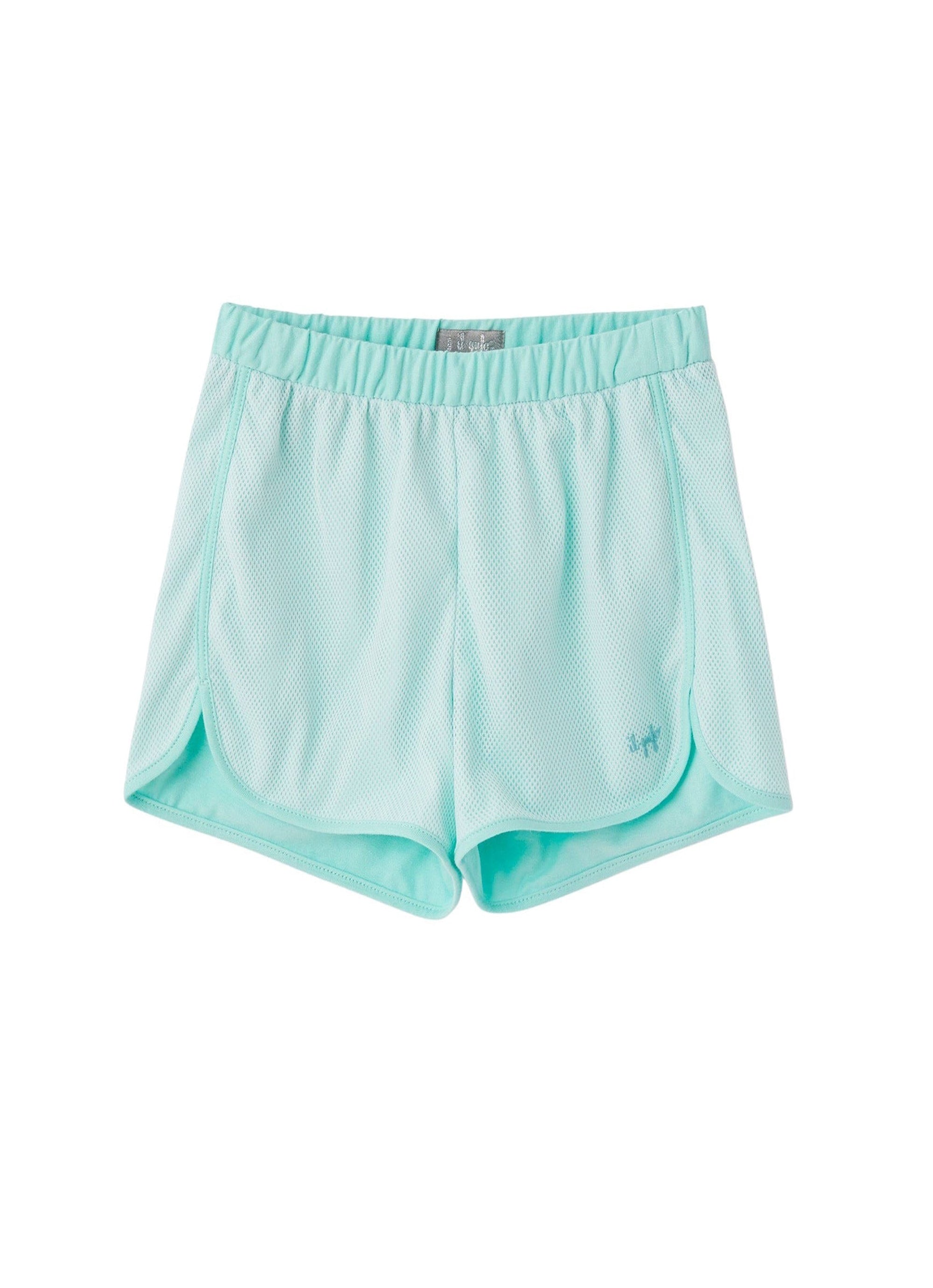 short sportivo in cotone traforato