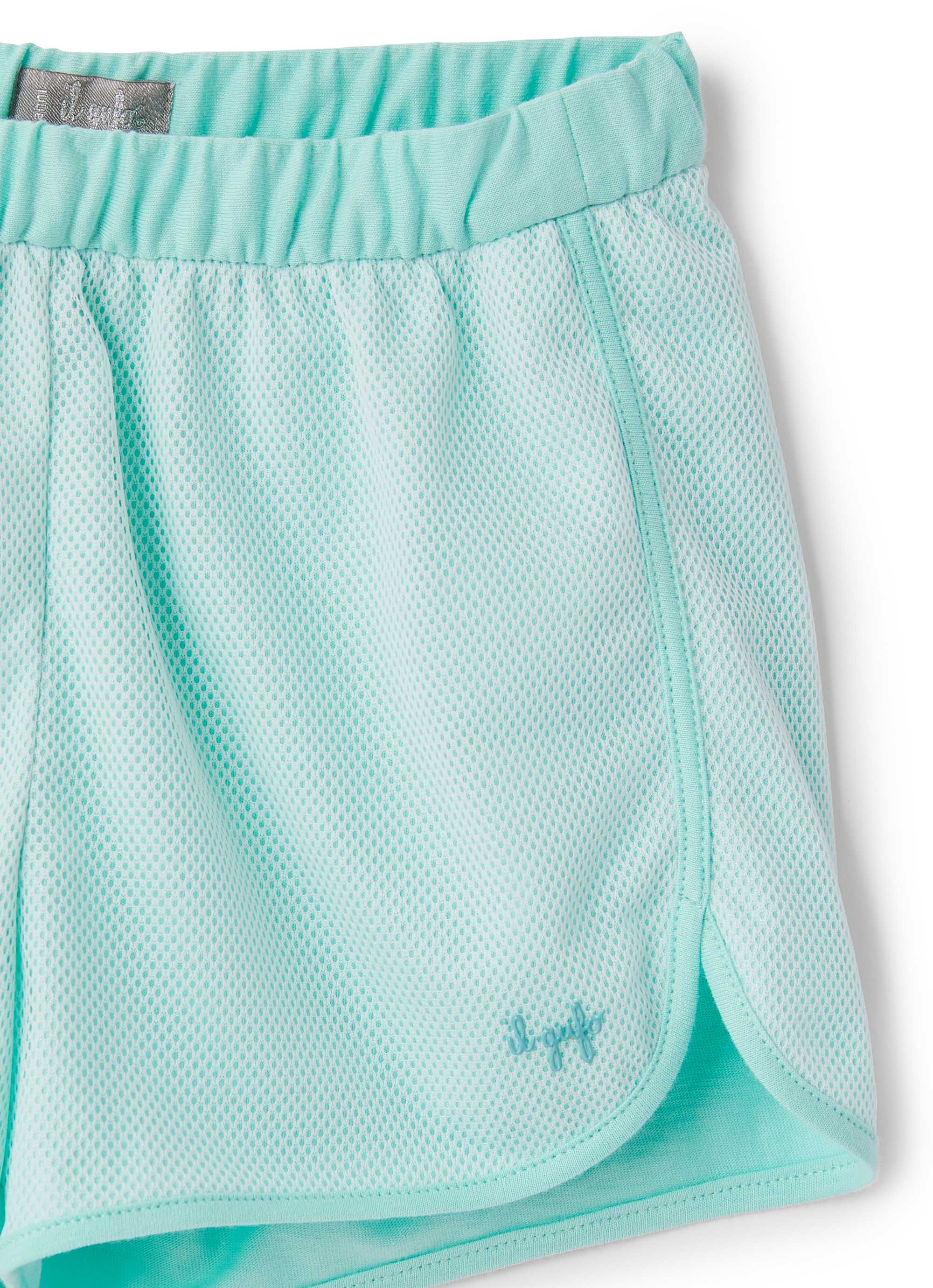 short sportivo in cotone traforato