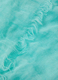 sciarpa in lino con frange sul fondo