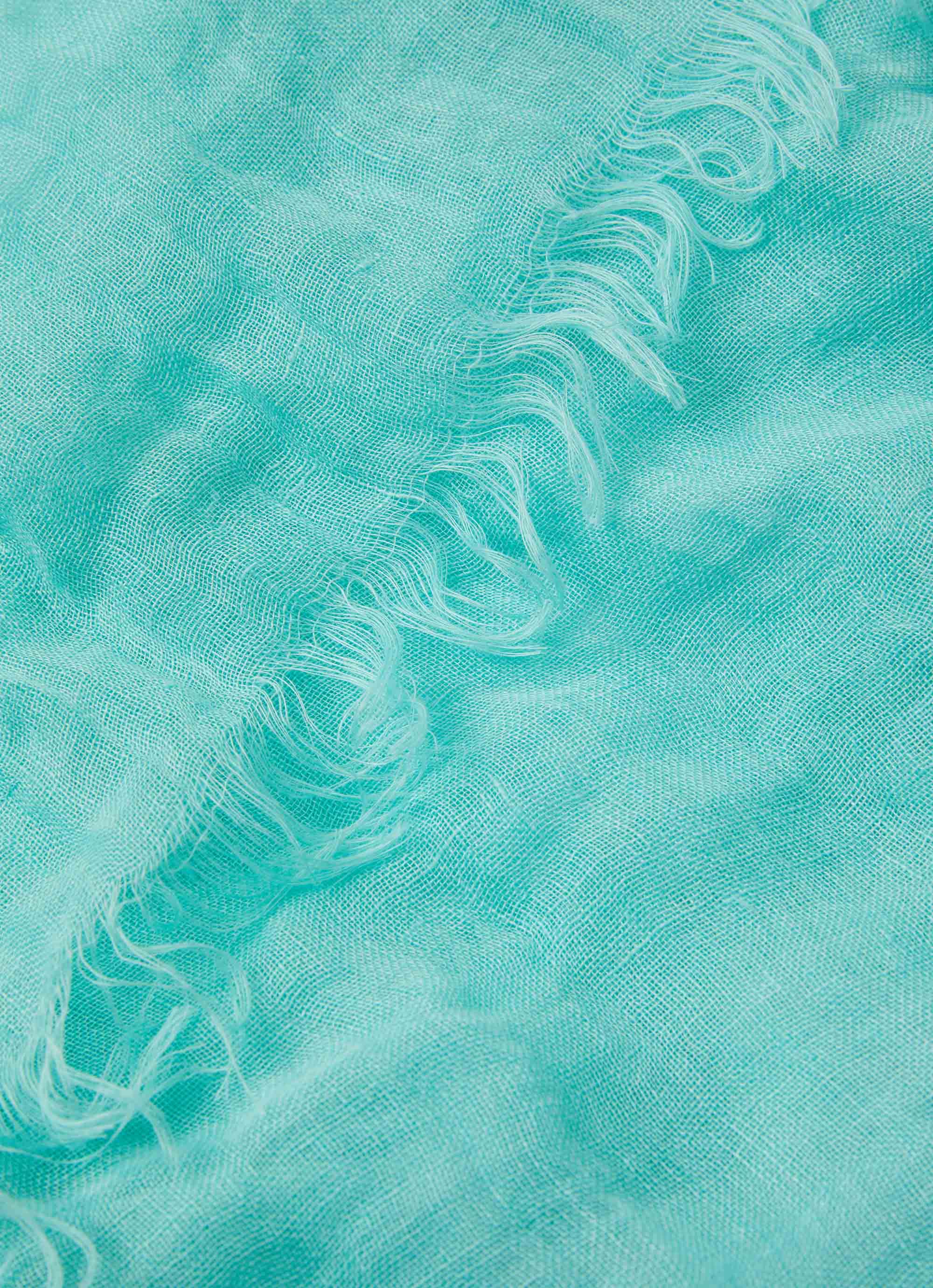 sciarpa in lino con frange sul fondo