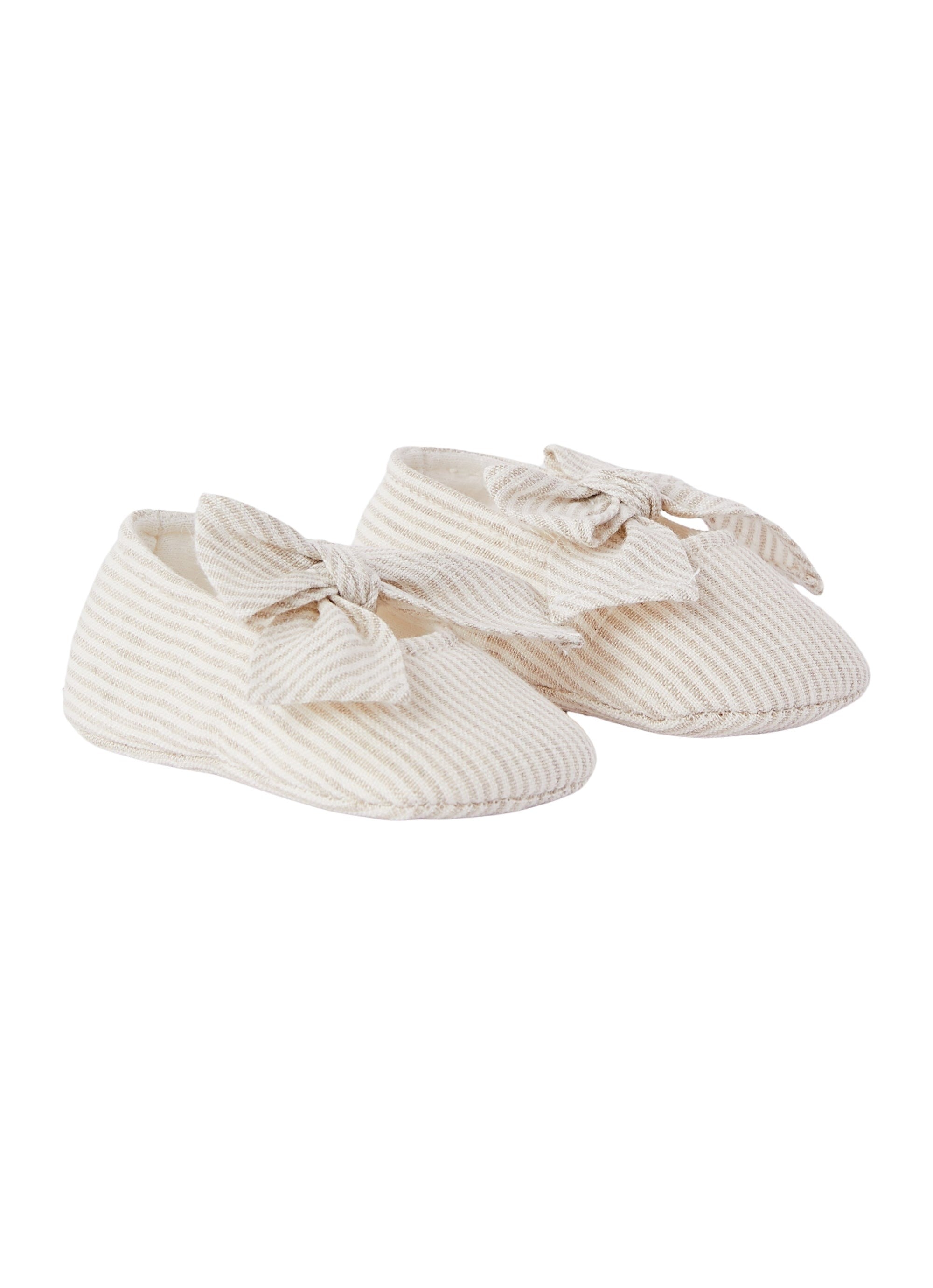 Linen bow slippers - Corda Riga Piccola