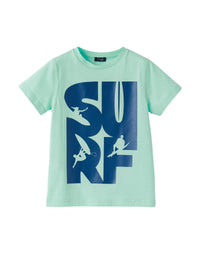 t-shirt manica corta con stampa surf