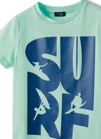 t-shirt manica corta con stampa surf