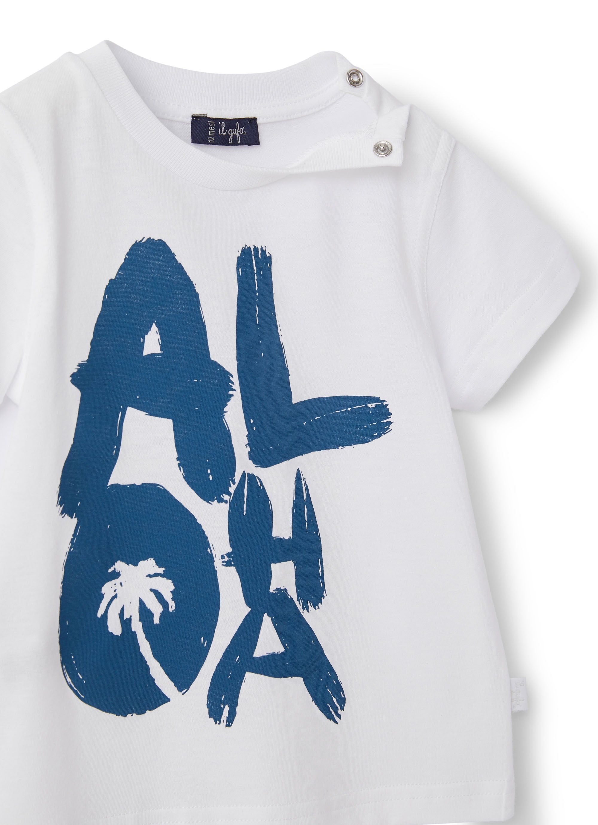 t-shirt manica corta con stampa aloha