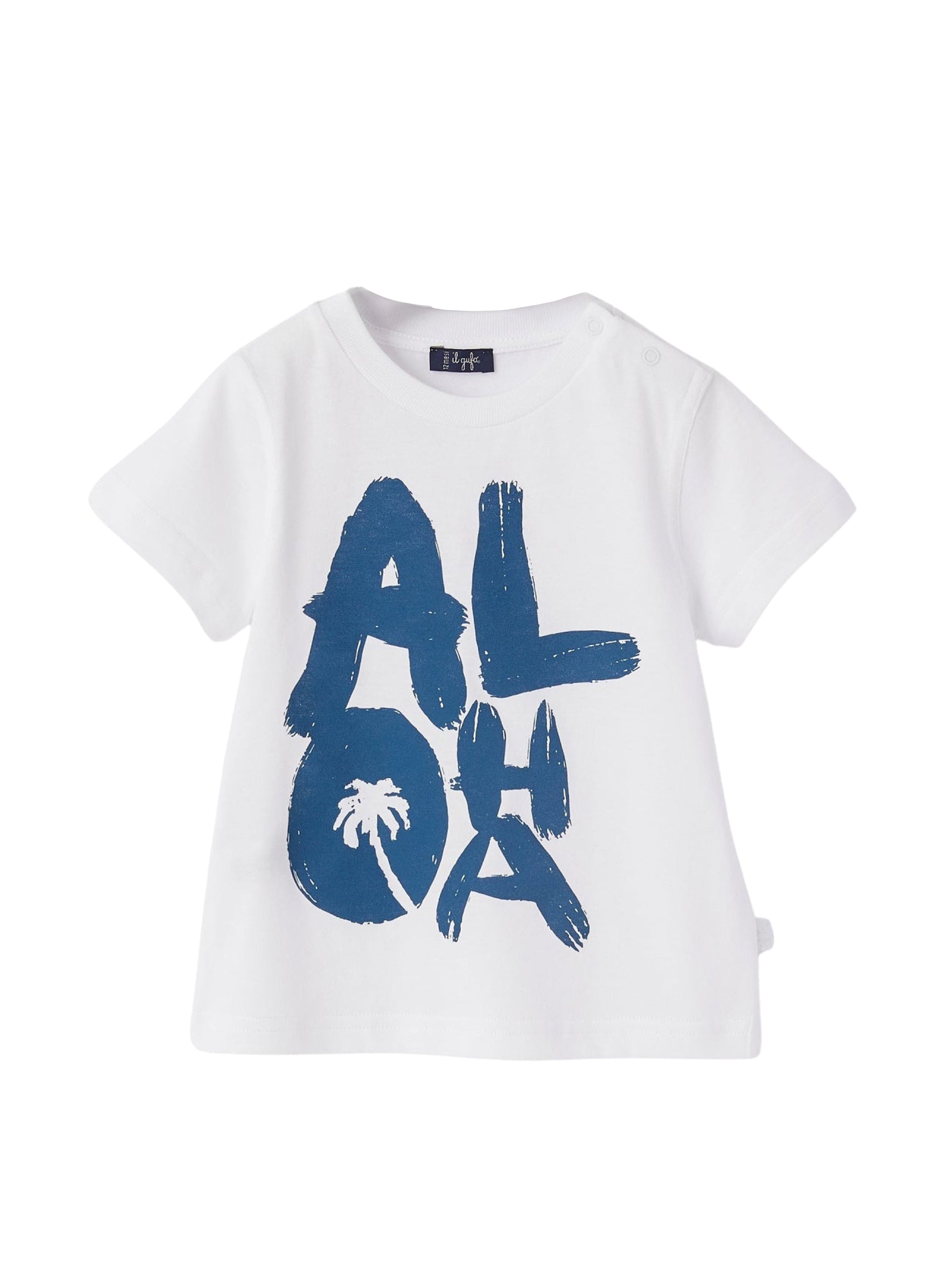 Aloha print T-shirt - Bianco & Baia