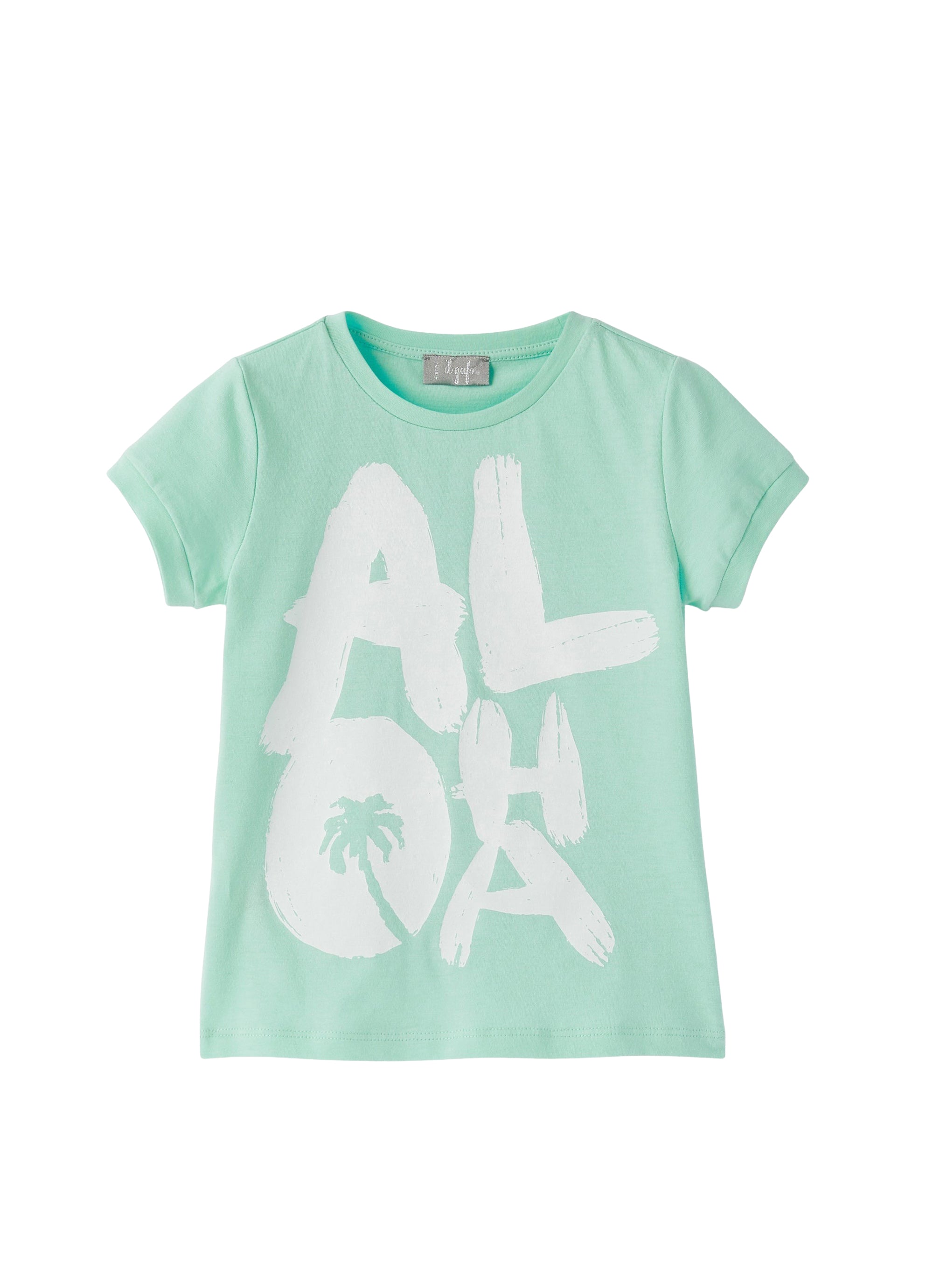 t-shirt manica corta con stampa aloha