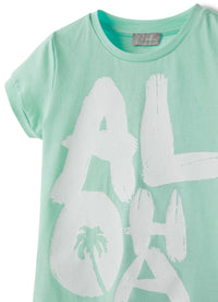 t-shirt manica corta con stampa aloha