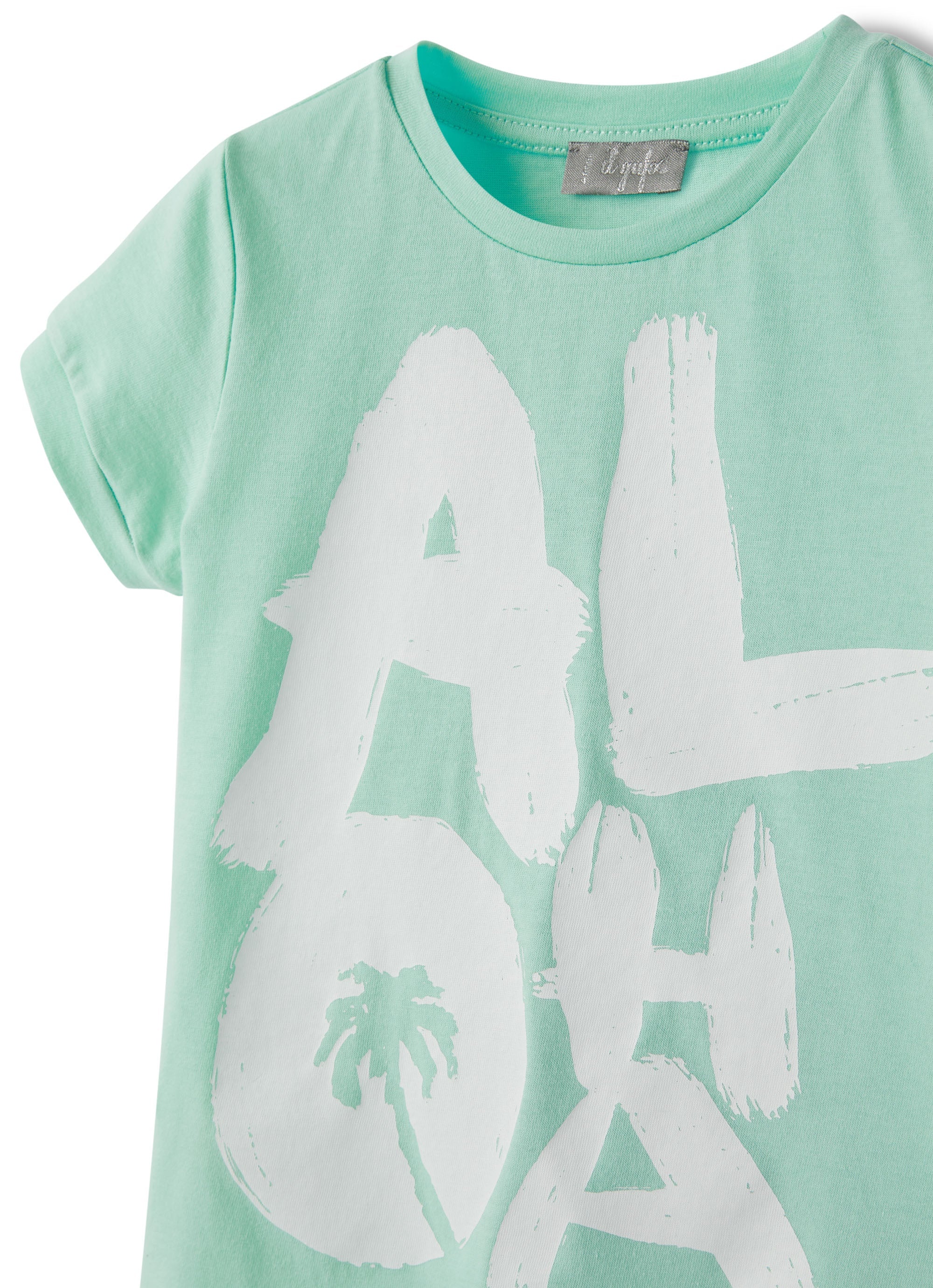 t-shirt manica corta con stampa aloha