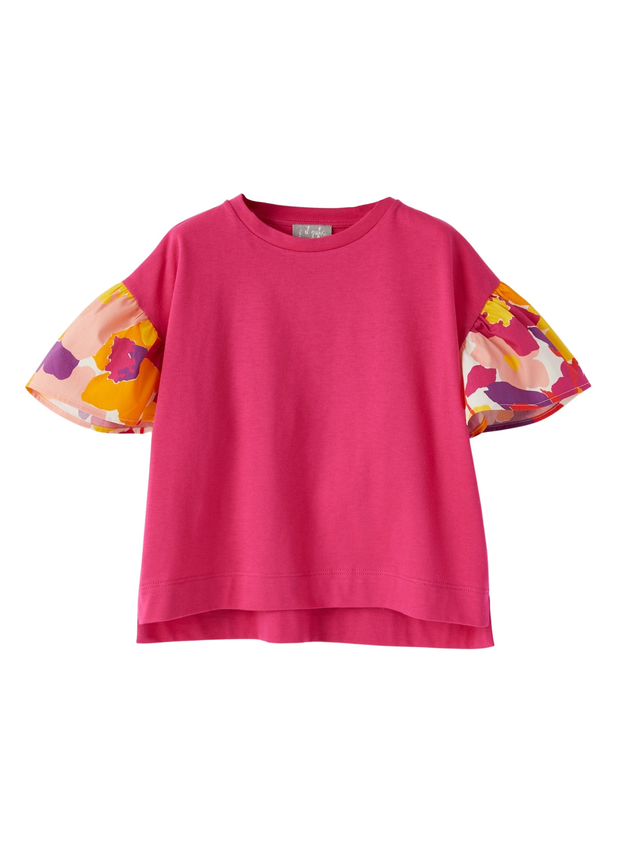 T-shirt with ruffled sleeves - Pitaya & Aragosta