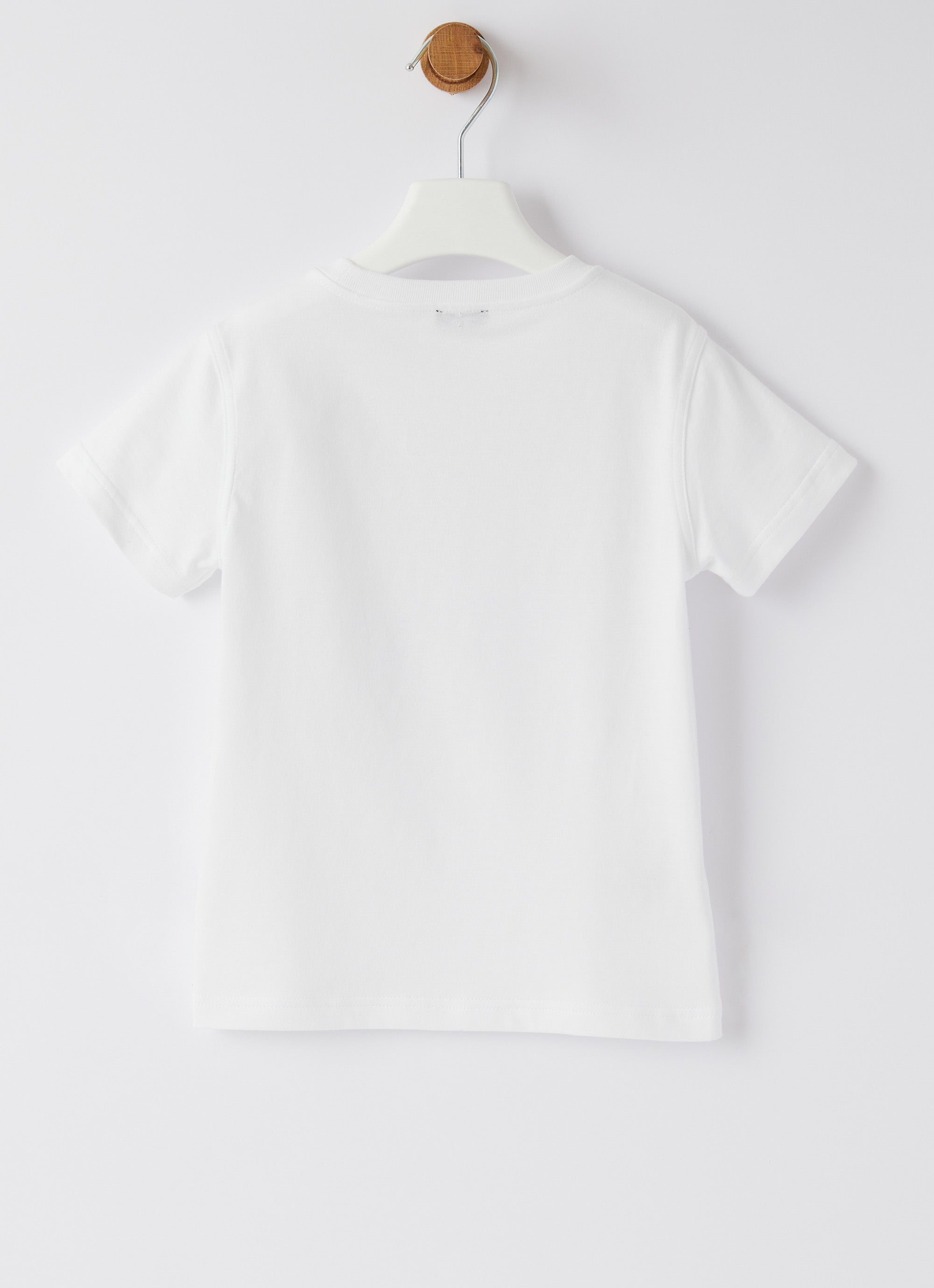 t-shirt manica corta bianca con stampa tucano