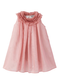abito smanicato in organza