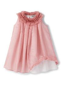 abito smanicato in organza