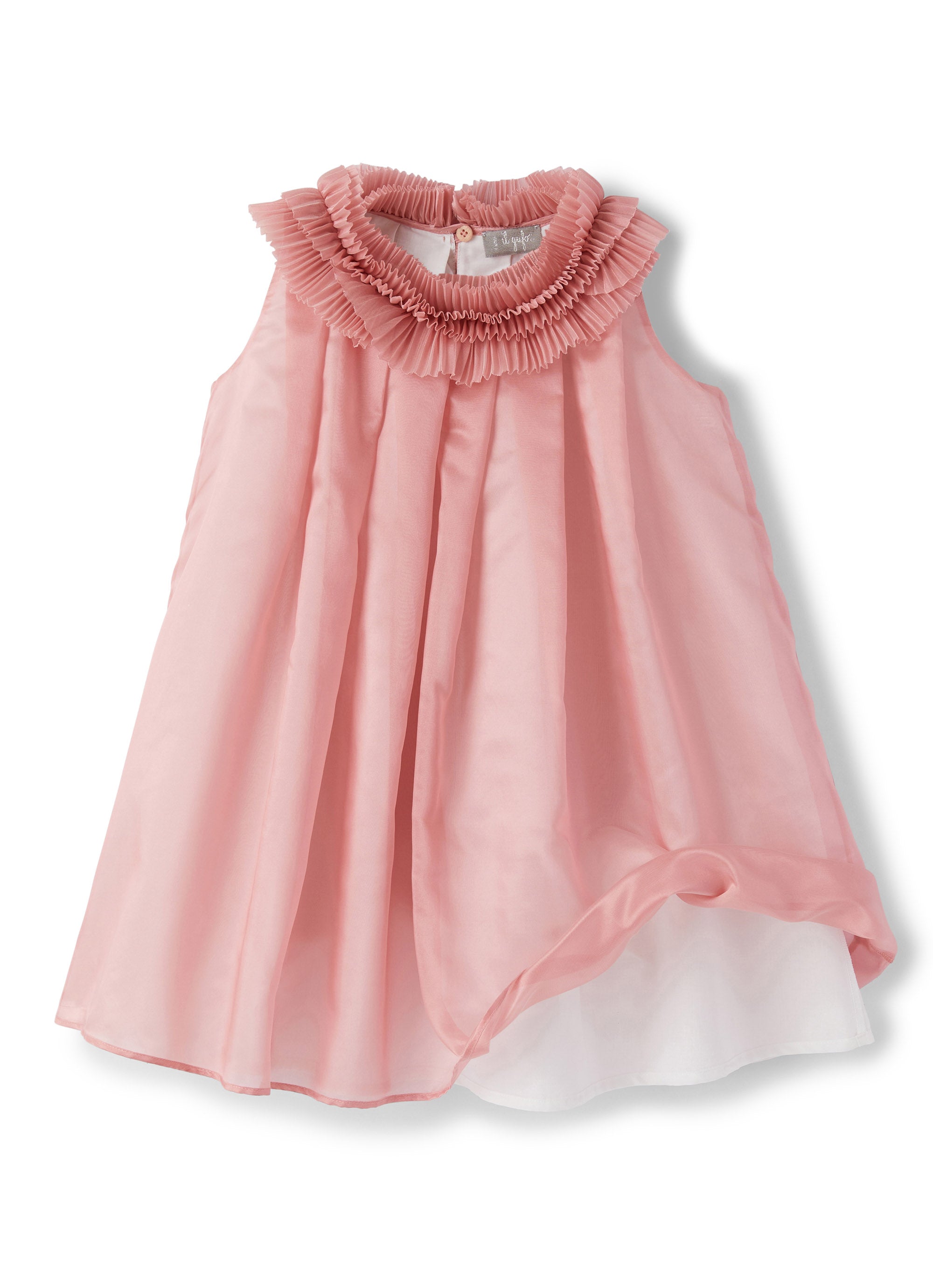 abito smanicato in organza