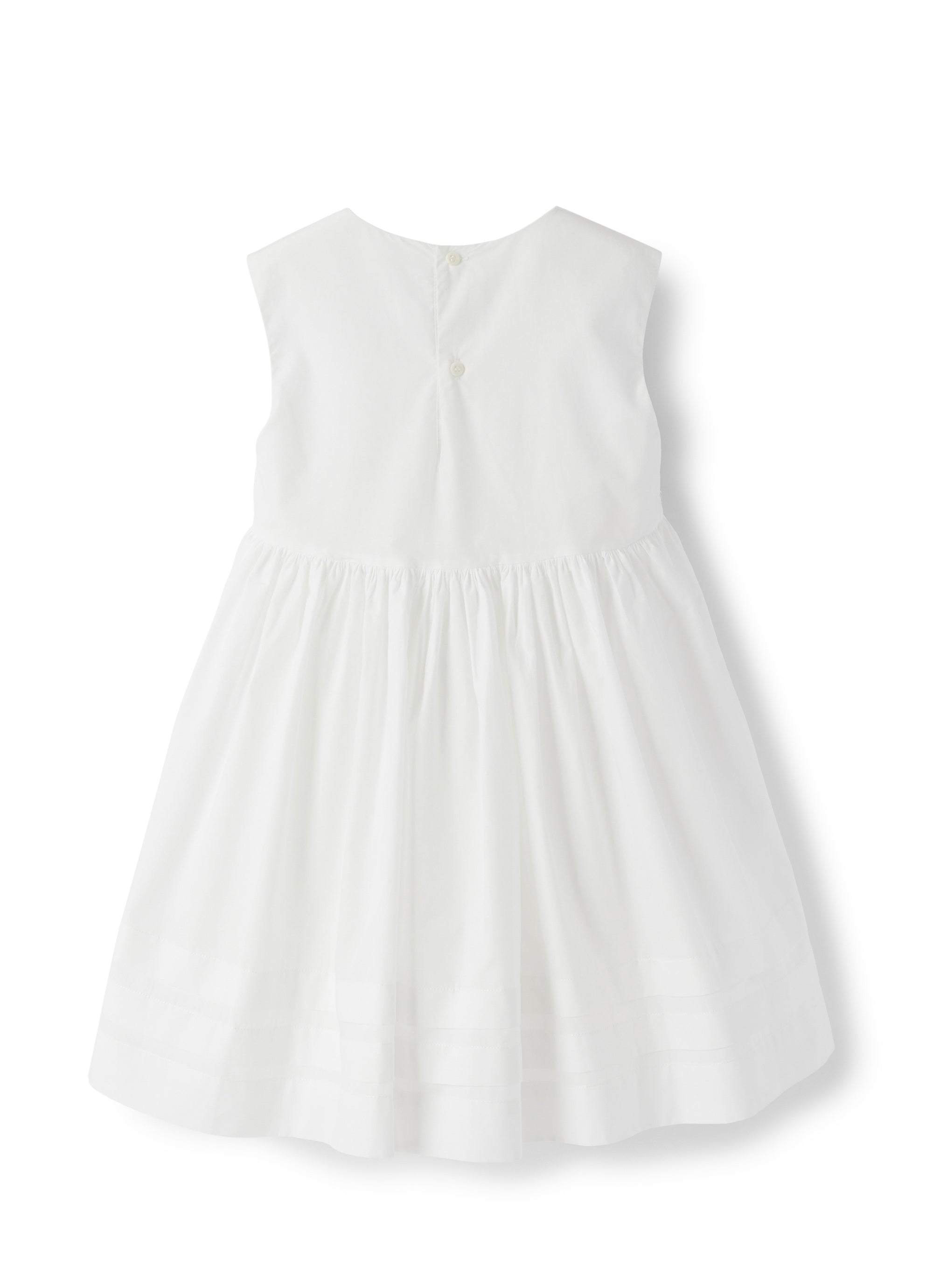 vestito smanicato con ricamo fatto a mano