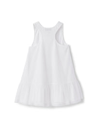 vestito sportivo smanicato in cotone traforato