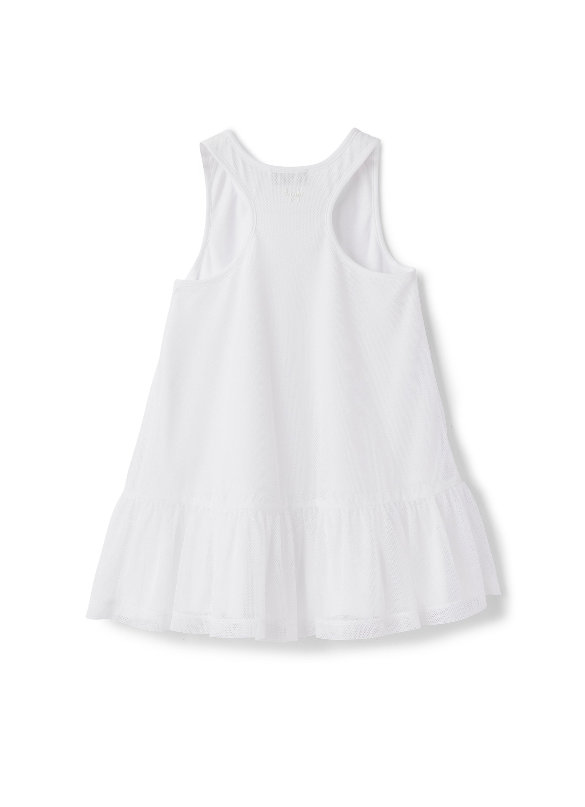 vestito sportivo smanicato in cotone traforato