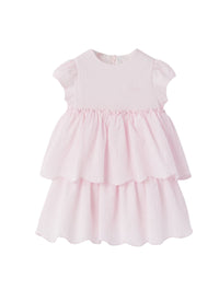 Short-sleeved ruffled dress - Rosa Perla