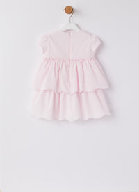 Short-sleeved ruffled dress - Rosa Perla