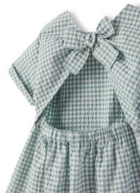vestito manica corta con schiena aperta