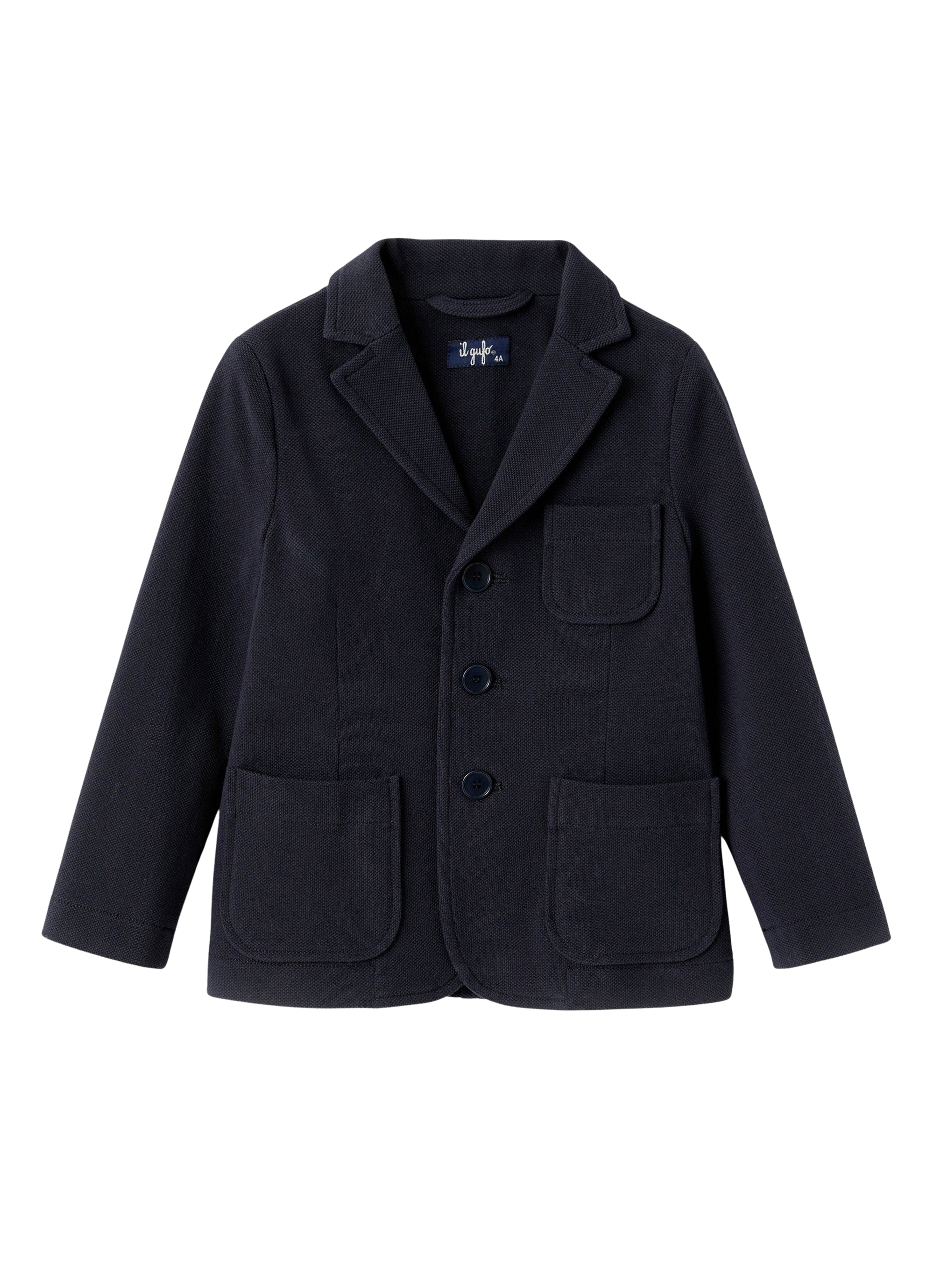 Blazer da bambino in cotone piquet