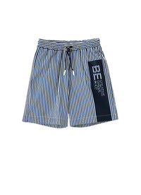Costume boxer a righe bianche e blu