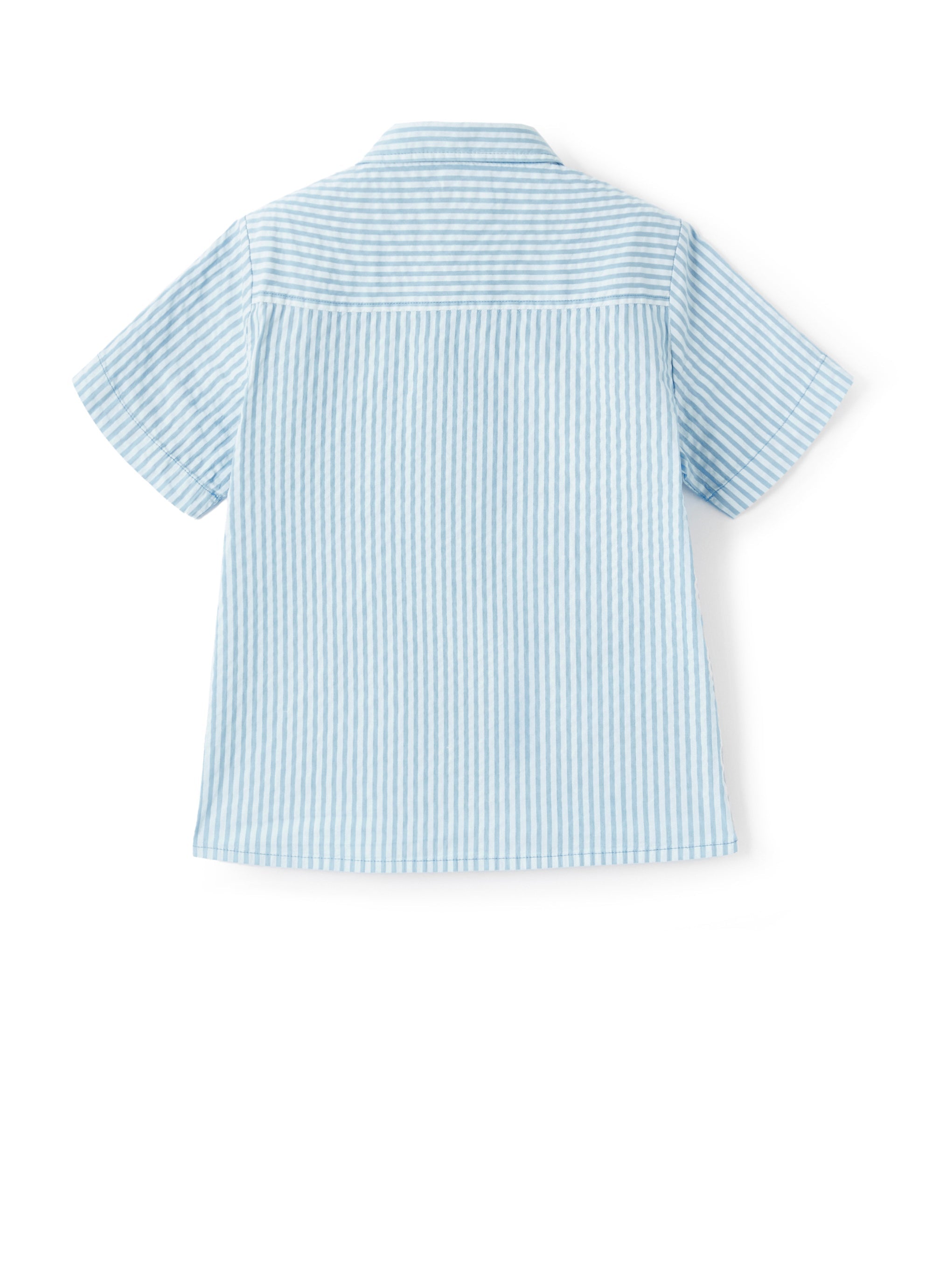 Camicia in seersucker effetto tecnico