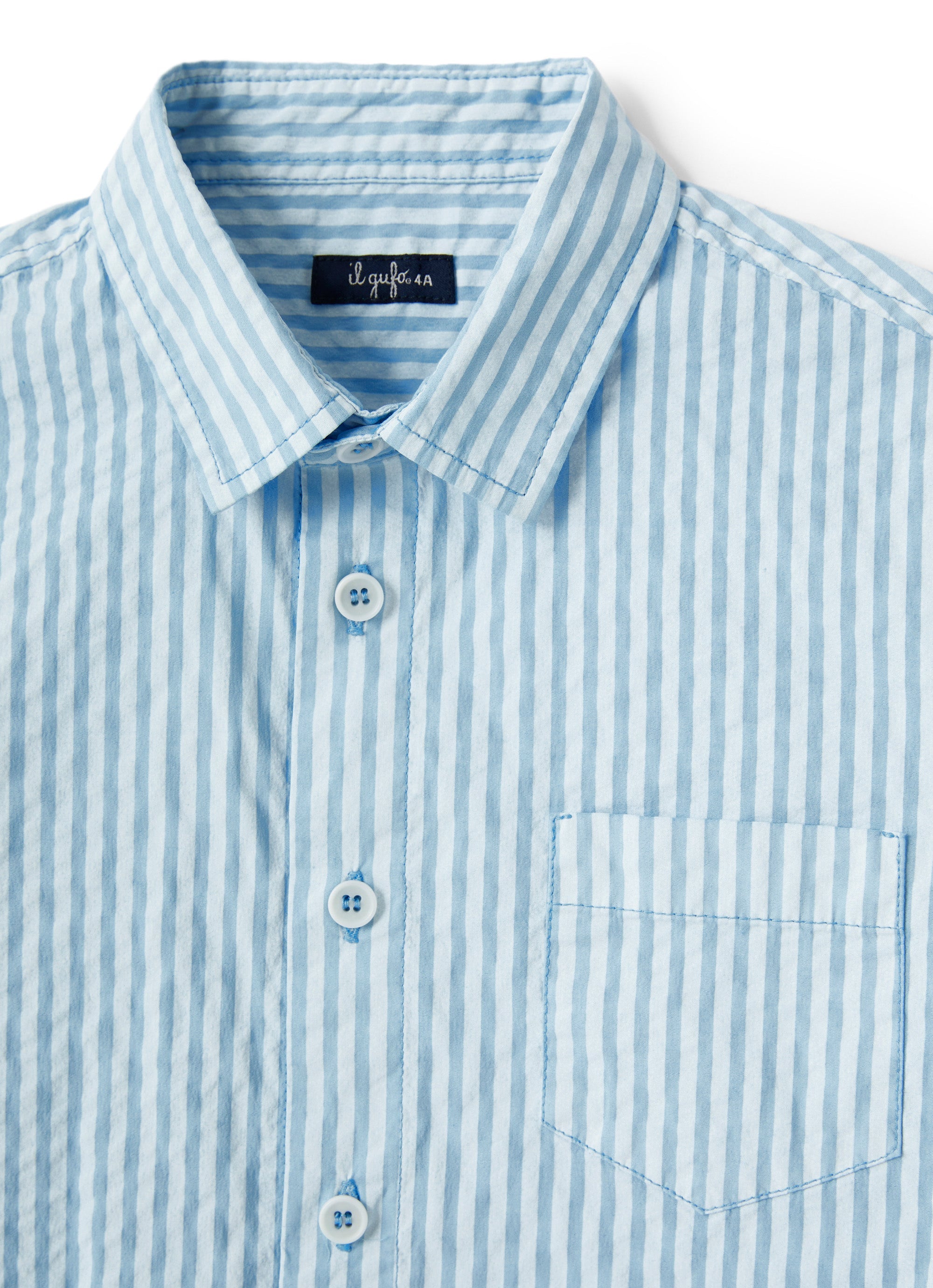 Camicia in seersucker effetto tecnico