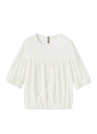 Camicia In Garza Di Cotone Bianca