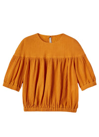 Camicia in garza di cotone arancio