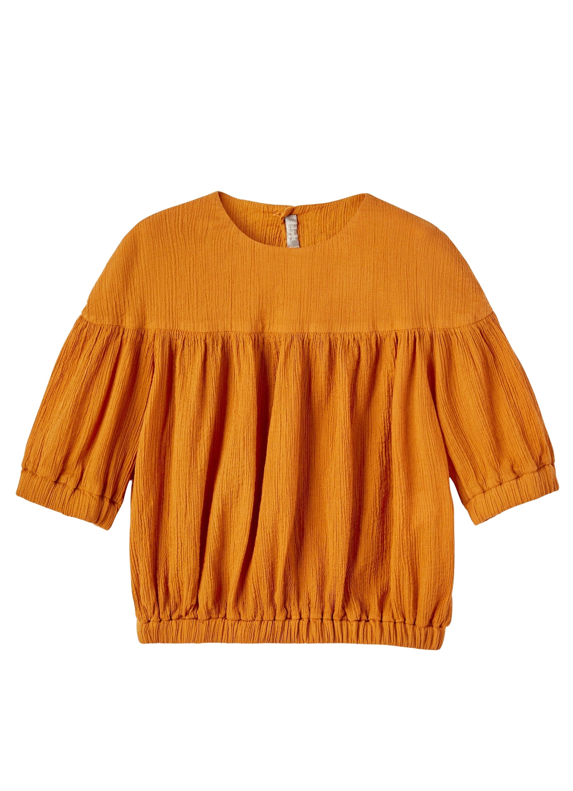 Camicia in garza di cotone arancio