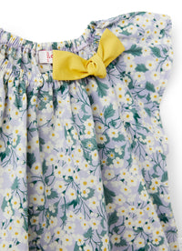 Top con stampa a fiori e fiocco