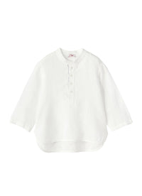 Camicia guru in 100% lino bianco