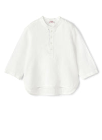 Camicia guru in 100% lino bianco