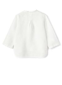 Camicia guru in 100% lino bianco