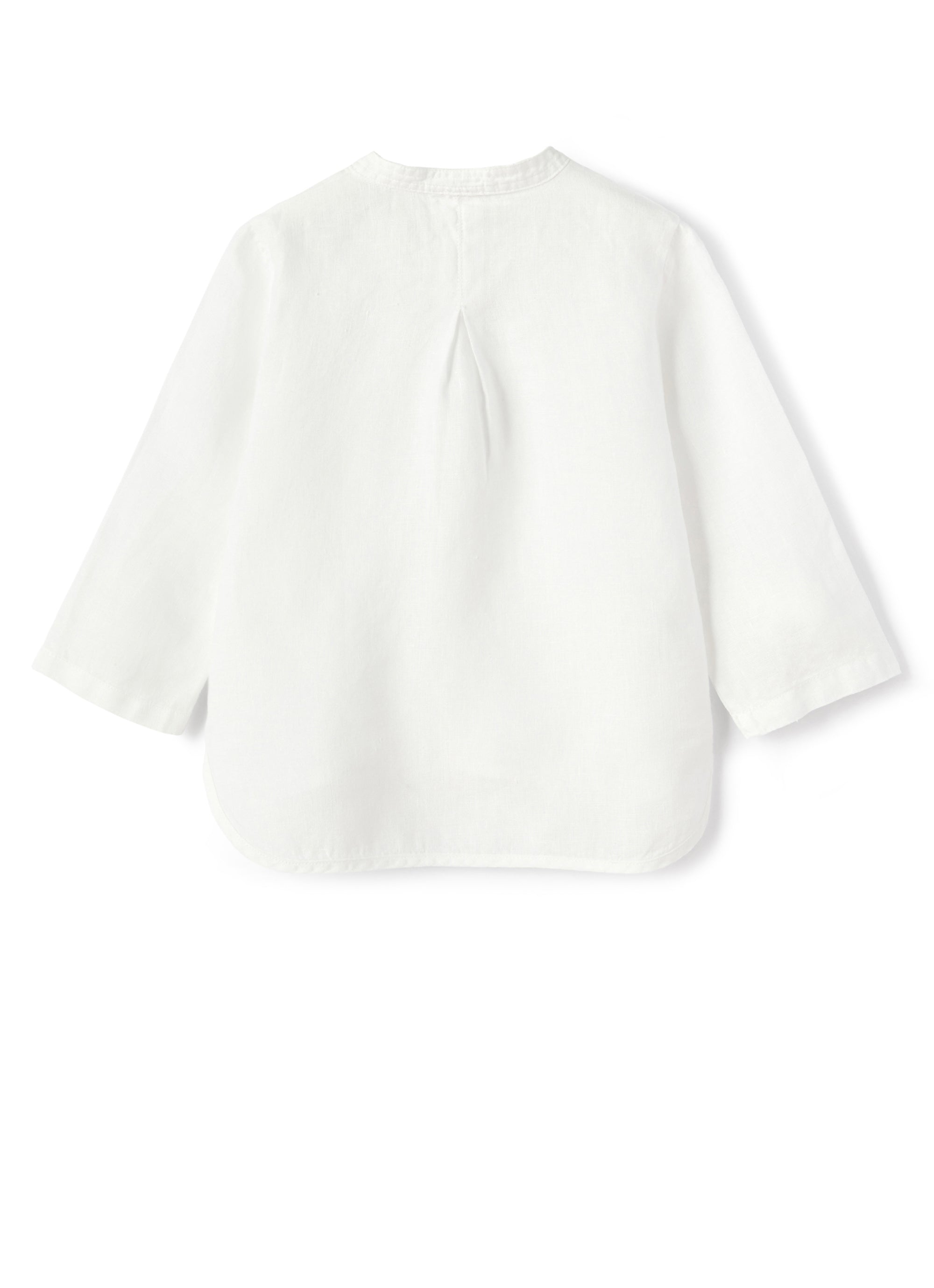Camicia guru in 100% lino bianco