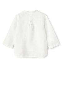 Camicia guru in 100% lino bianco