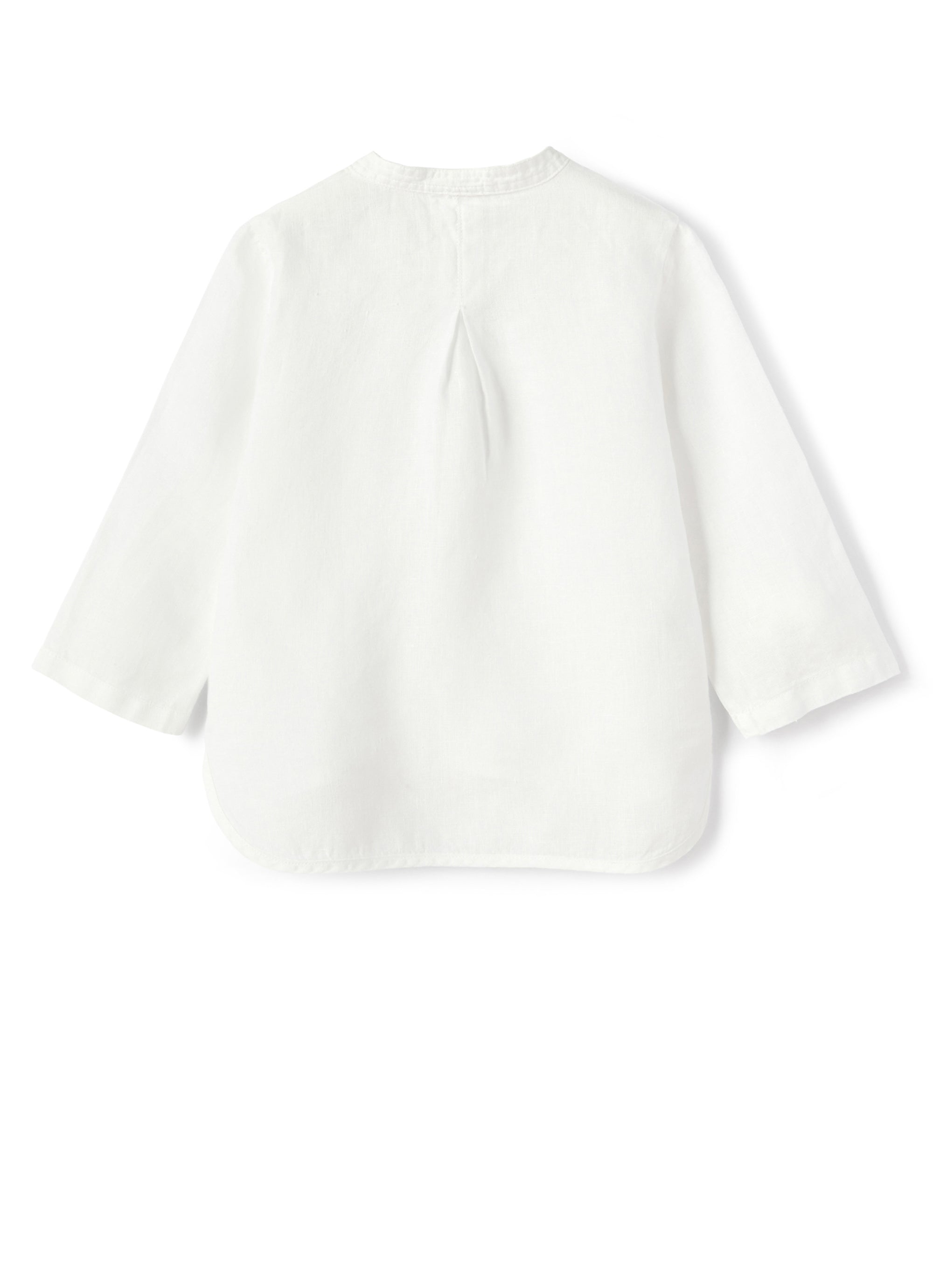 Camicia guru in 100% lino bianco