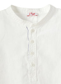 Camicia guru in 100% lino bianco