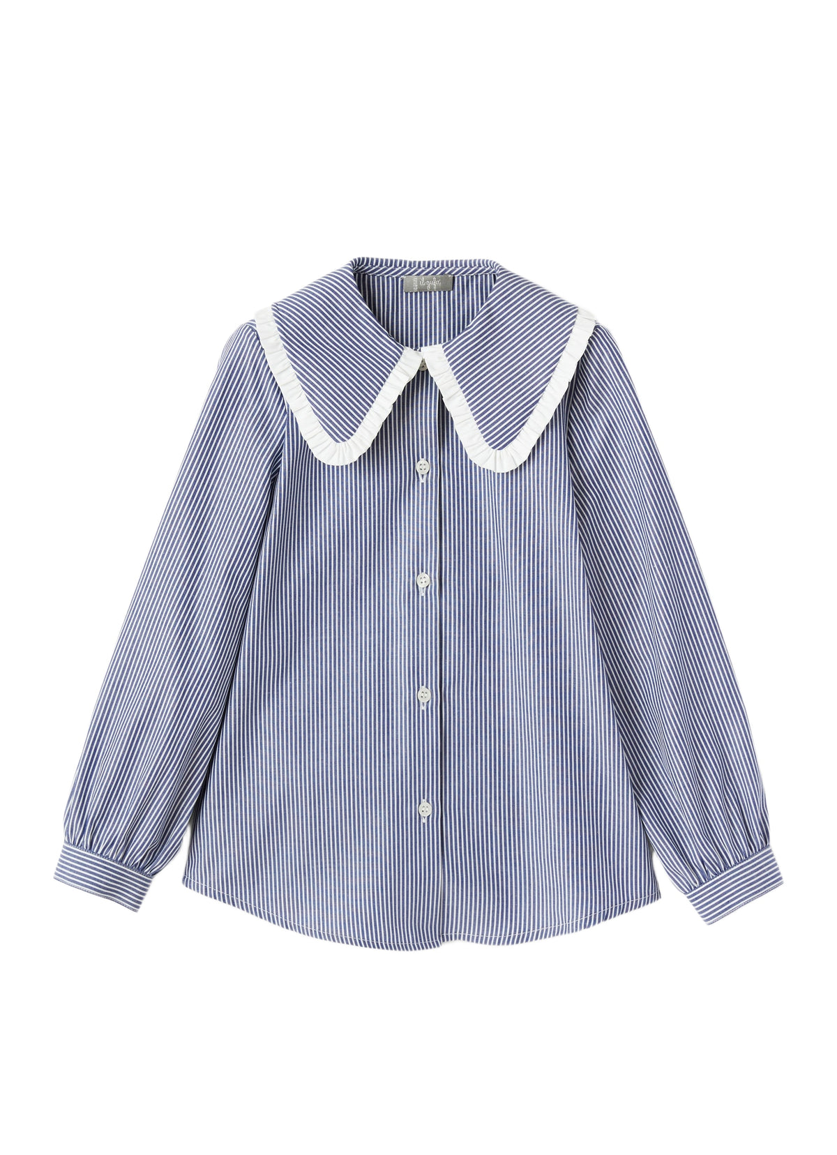 Striped Shirt With Maxi Collar