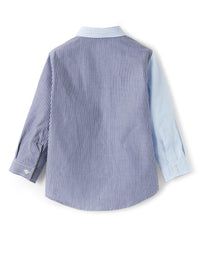 Camicia patchwork a righe da neonato