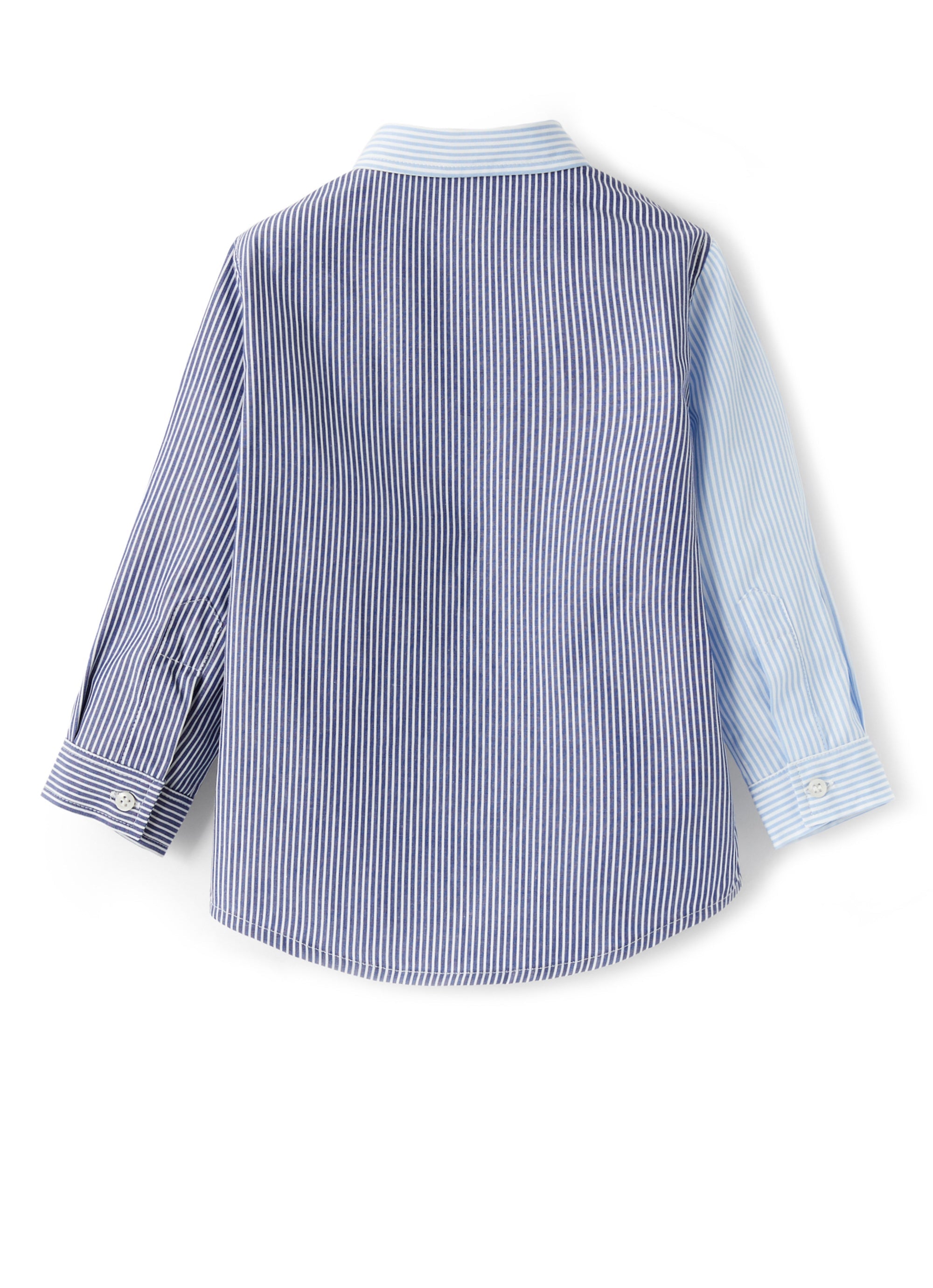 Camicia patchwork a righe da neonato