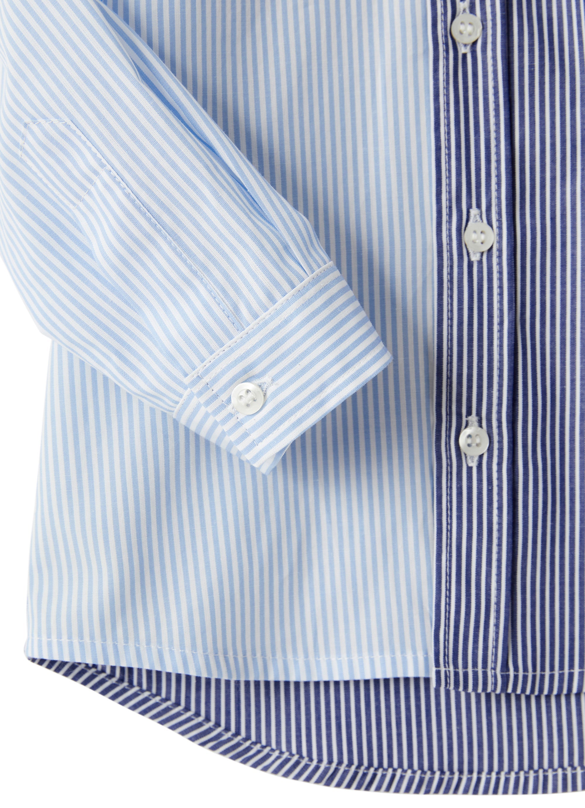 Camicia patchwork a righe da neonato